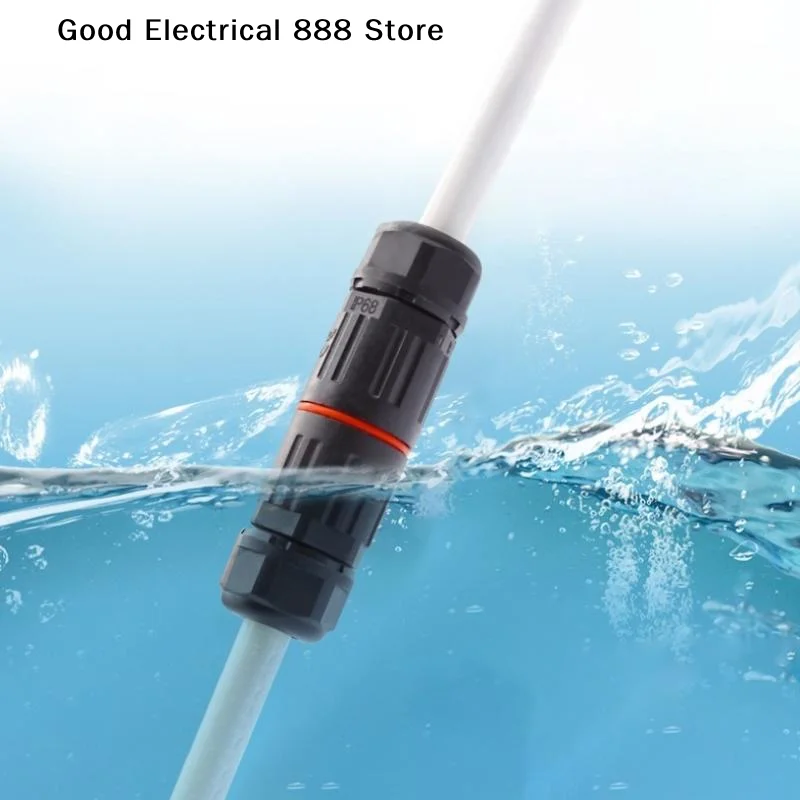 【GE】IP68 Cable Connector Outdoor Waterproof Joint Electrical Terminal Wire Adapter CDF-M3 2-3 Core Straight Through Connector