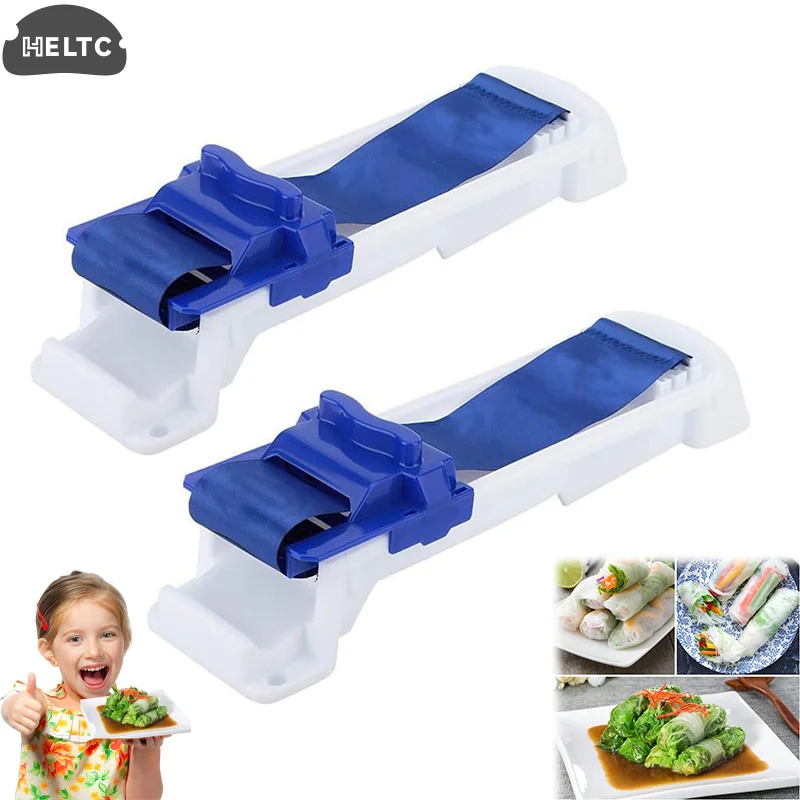 ルンピアメーカー、野菜肉巻きツール、多機能DIYプラスチックエッグロール、プラスチックエッグロールラッパー巻き機寿司M