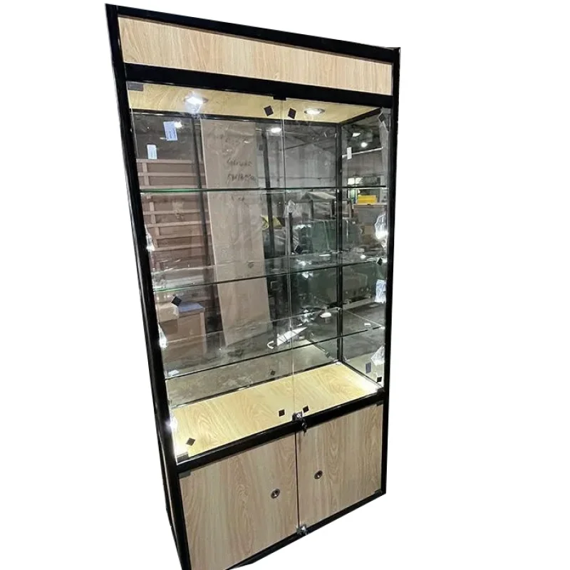 

Custom. lockable glasses display showcase store display rack wine glass display cabinet