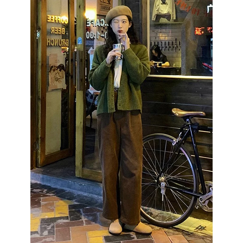 

Cardigans Open Front Sweaters Womens Winter Button-Up Chunky Turtlneck Decorated Fuzzy Preppy Casual Batwing Knees Everyday Slim