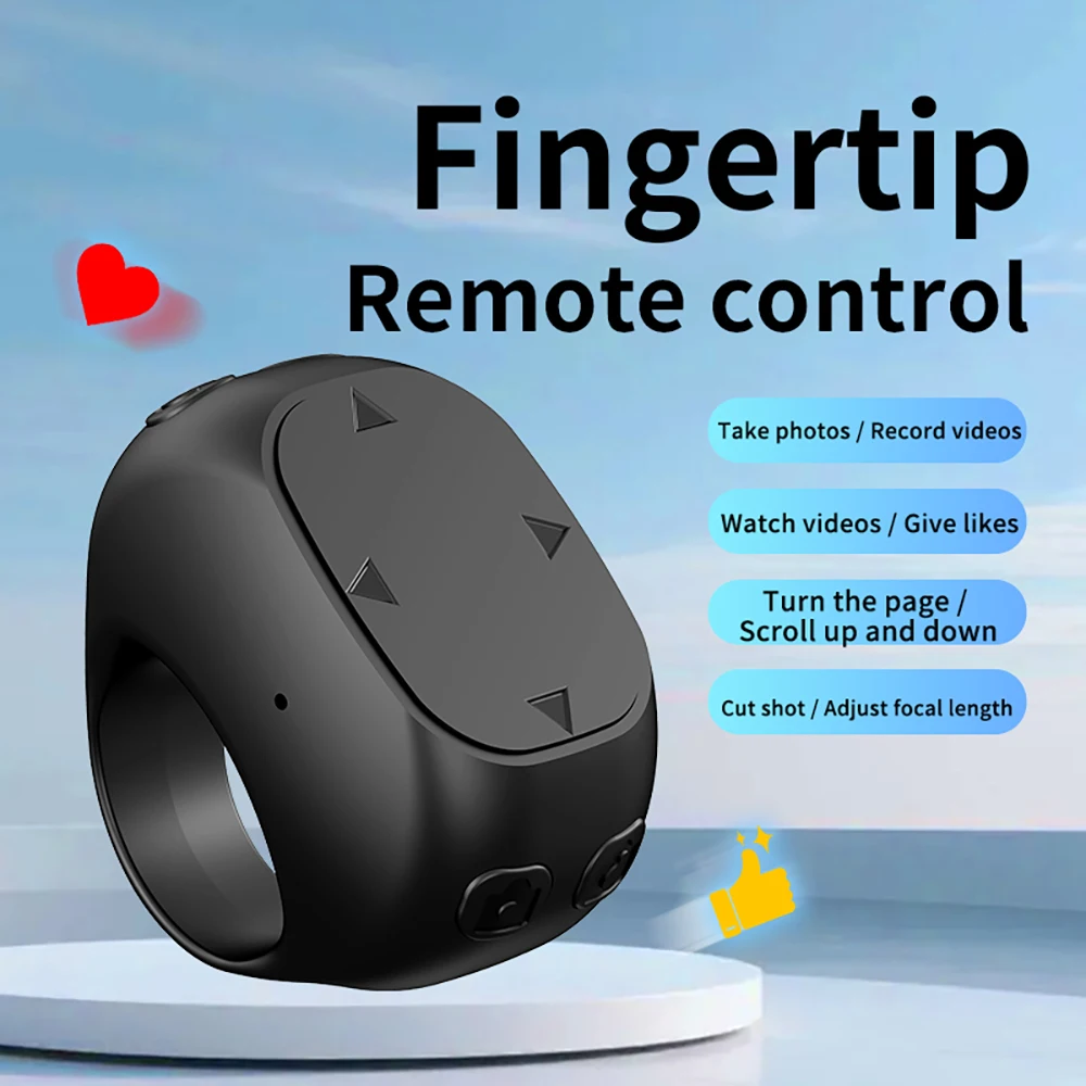 Mini Wireless Remote Ring Bluetooth Page Turner