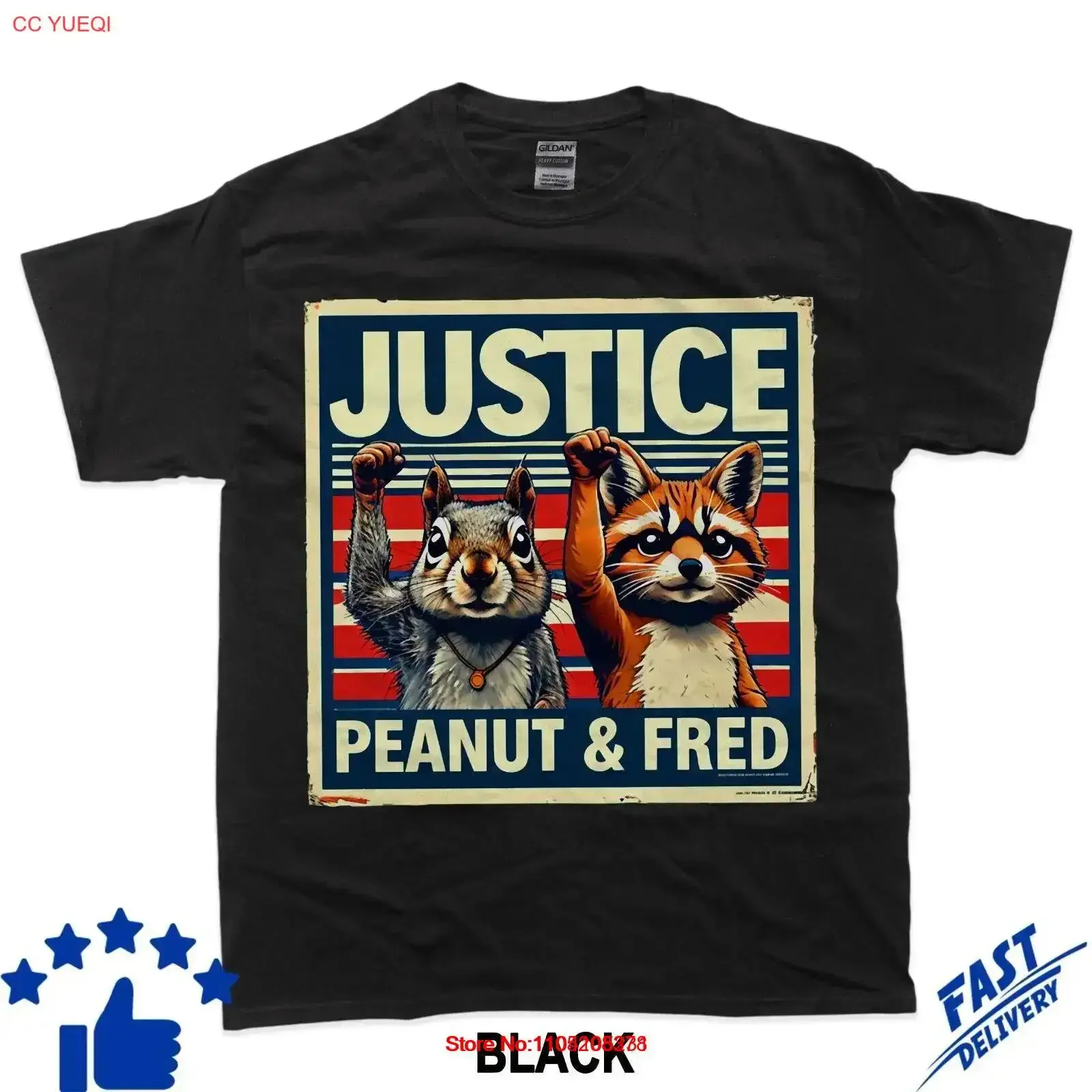 Justice For Peanut And Fred Rest In Power America Love You T Shirt vintage lavé graphique vêtements de créateur étiré streetwear