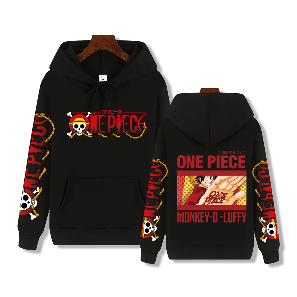 One Piece Luffy creative printed Autumn and winter comfort thickened men's high quality casual fashion warm street hoodie