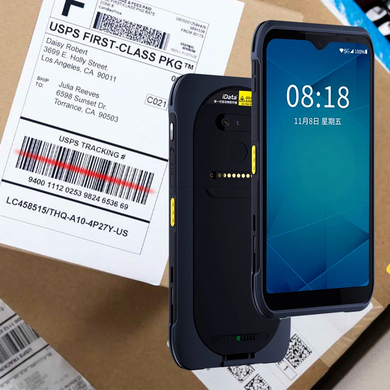 Rugged Ip67 Waterproof Android 11 Pda Barcode Scanner 8-Core 4+64gb Pda 6.21 Inch Full-Screen 4500mah Pda Handheld Terminal
