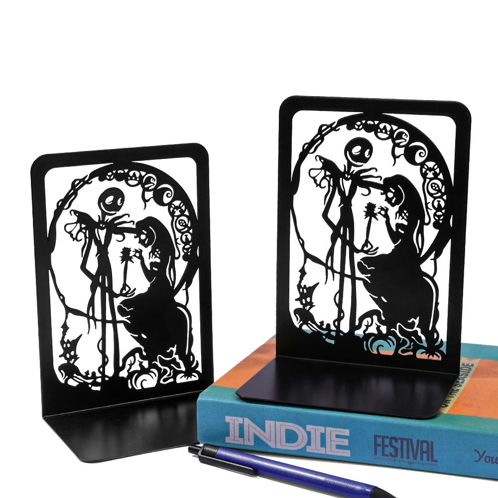 Fermalibri a tema anime horror Jack Sally Decorazioni per il desktop a tema spaventoso Decorazioni per la casa di Halloween Fermalibri anime