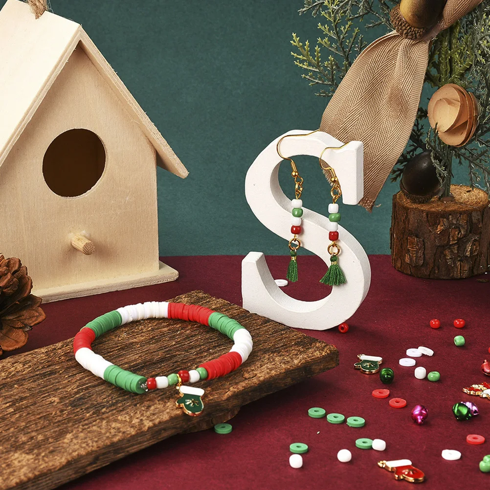 

1Set Soft Clay Beads Jewelry Making Kit Christmas DIY Earrings Charms Materials Accessories Supplies DIY Earrings Materials
