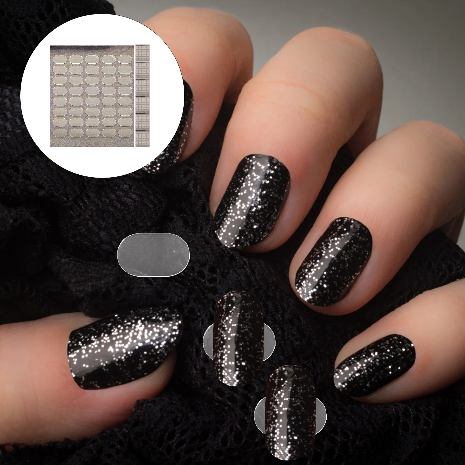 

Invisible Nail Adhesive Paste 10 Sheets Double Sided Glue Strong Adhesion Practical Beautiful Nail Stickers for Press on Nails