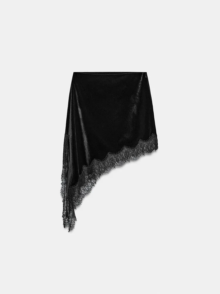 تنورة دانتيل غير متماثلة متعددة الاستخدامات جديدة لشتاء 2025، ملابس مميزة للسيدات، أزياء المسرح العرقي