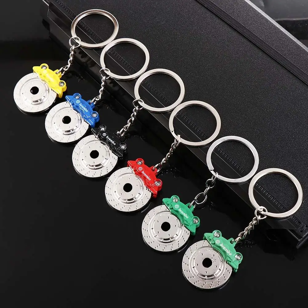 Trinket Pendant Anti-lost Gift Car Key Buckle Waist Key Ring Disc Brake Key Chain Brake Disc Keychains Wheel Caliper Keyrings