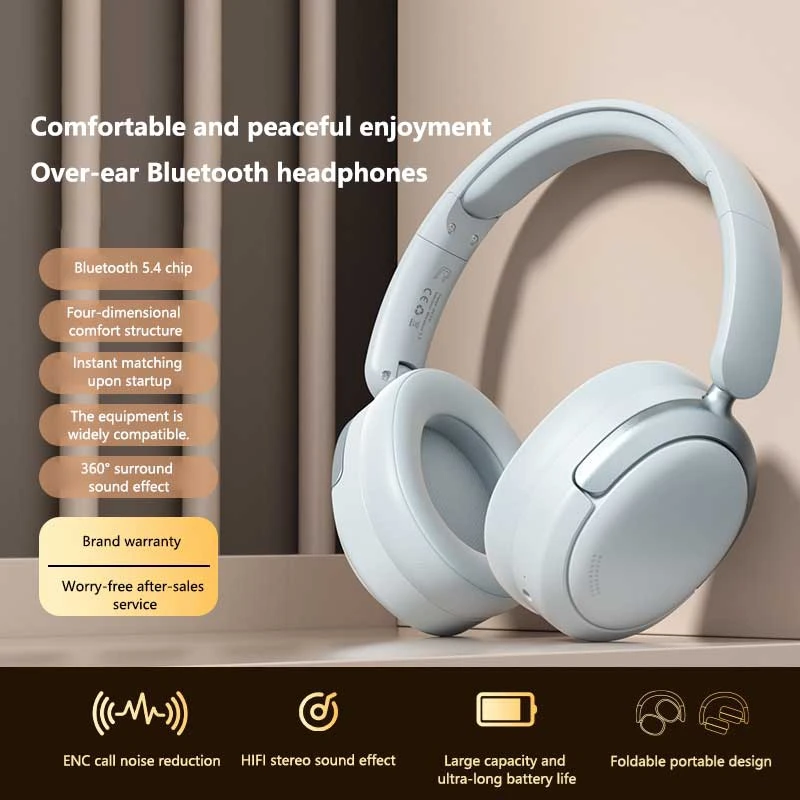 Oneplus سماعة بلوتوث مثبتة على الرأس بلوتوث 5.4 سلكية توصيل بطارية طويلة الألعاب إلغاء الضوضاء سماعة رأس عالية الدقة جديدة #3