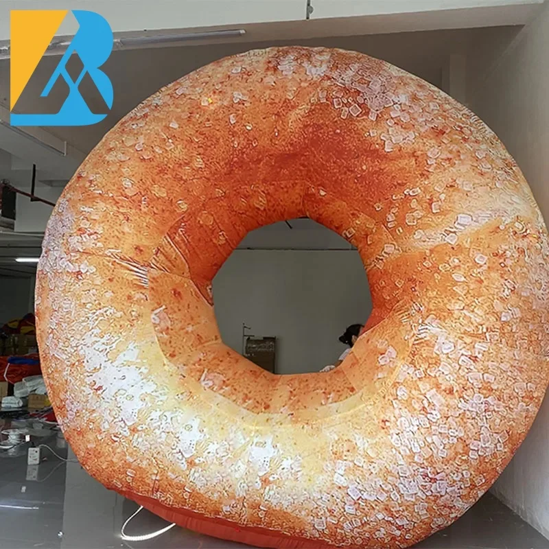 Bespoke Inflatable Hanging Ornaments Giant Inflatable Doughnut Model for Celebrity Theme Party Toys