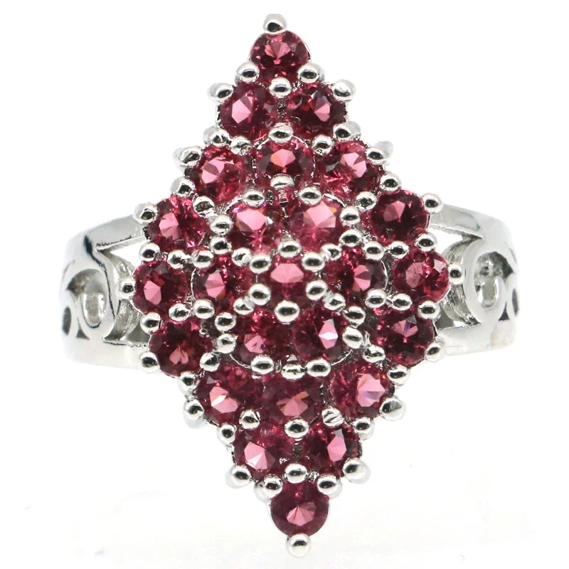 

Настоящие кольца из твердого серебра 925 пробы, 6,5 г, индивидуальные разноцветные кольца с родолитным гранатом, синий аквамарин, зеленый перидот, зеленый изумруд CZ