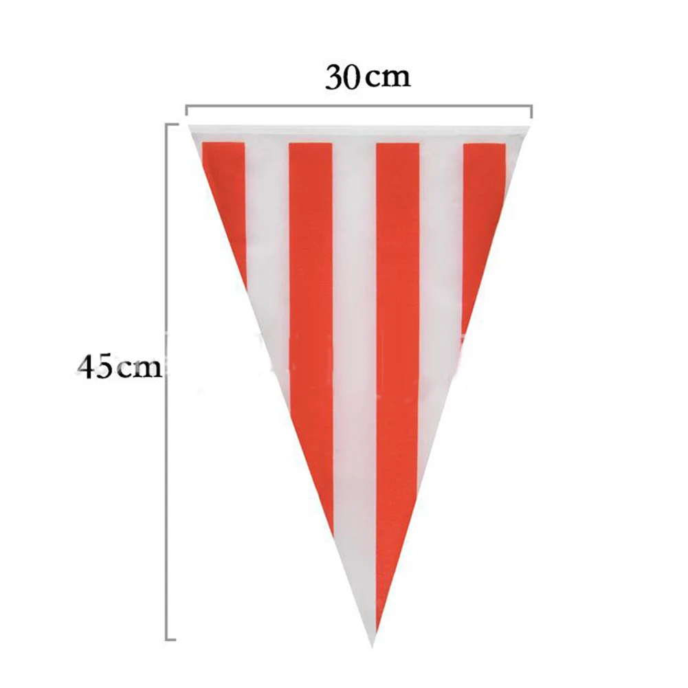 Advertising Hanging Flags Striped Pennant Ban 1 Set Of Flags Red Striped For Your Circus Carnival Themed Party