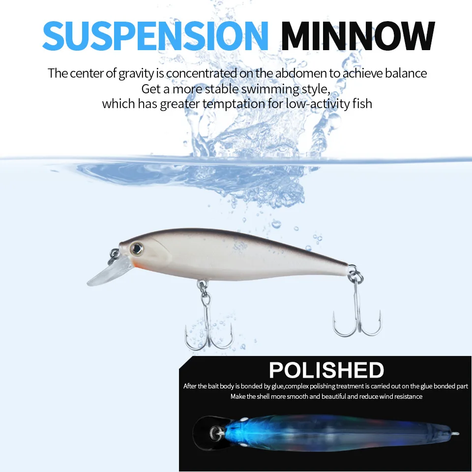 M54 Bearking 7.8cm 9.2g New 1PC Arrival Hot Sale Minnow Hard Fishing Lure Bait Fresh Water Fishing Tackle Artificial Lures Bait view 5