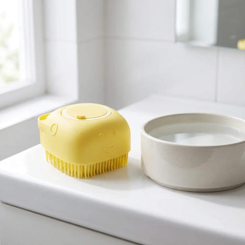 

Массажная щетка для груминга животных, с нескользящей ручкой. 8,5 см, прочный, ускоряет время купания, профессиональный