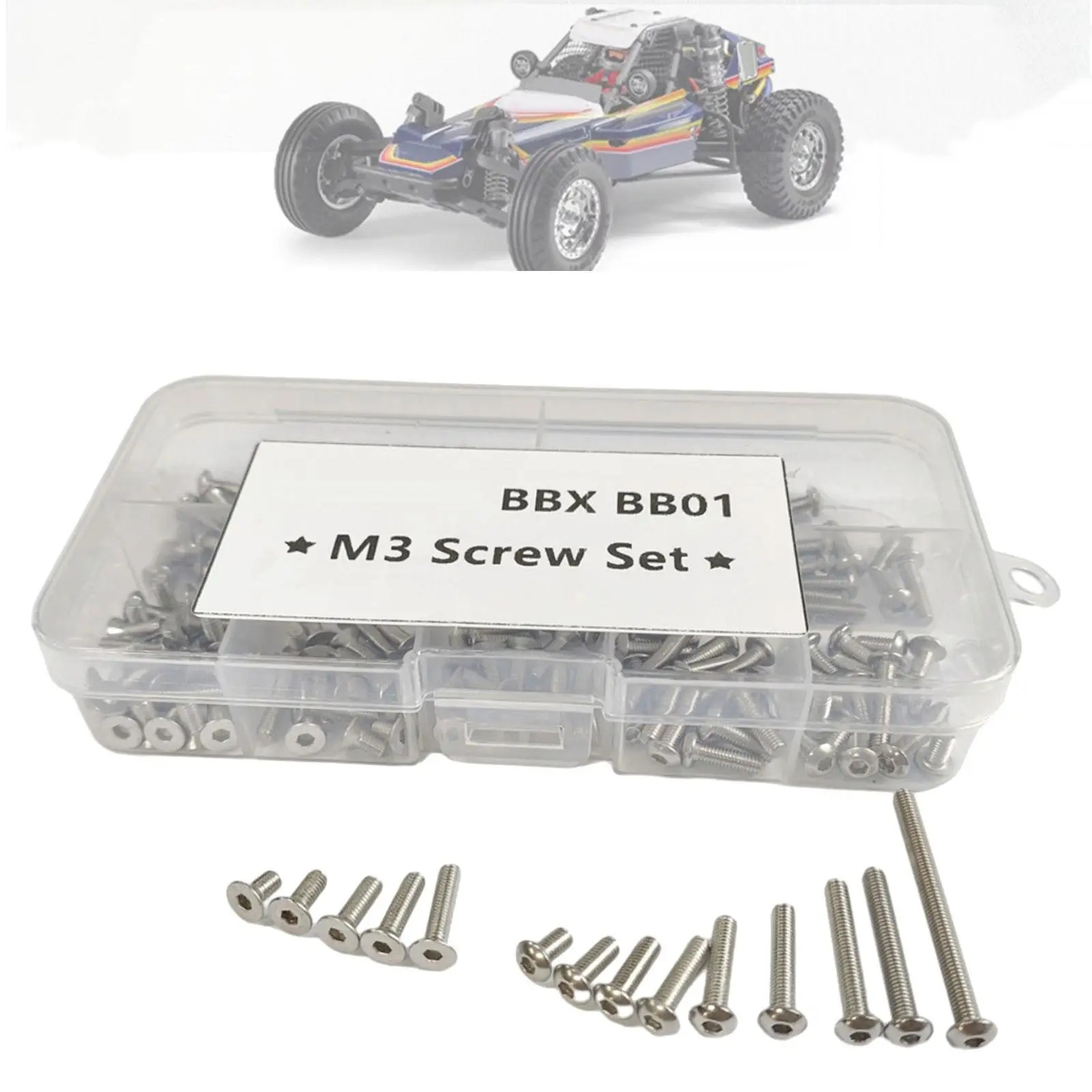 120 Pieces RC CAR M3 Screws Kits DIY Accessory for BB01 RC Car Truck Sturdy RC