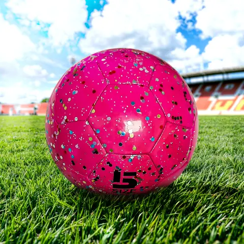 크기 5 축구 2.5 두께 기계 수 놓은 학교 스포츠 훈련 기계 수 놓은 축구 청소년 축구 어린이 반짝 이는 축구 공