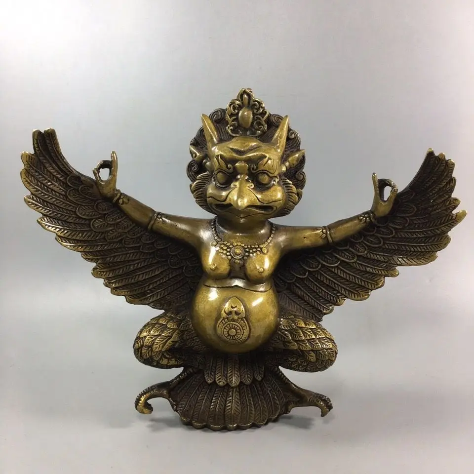 Tibetan Buddhist Garuda Great Peng Bird Statue Sculpture Figurines Home Garden Decoration Statues For House