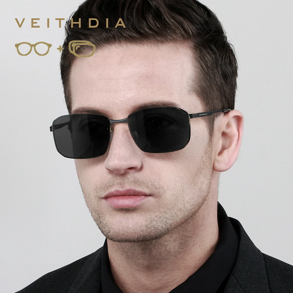 

VEITHDIA брендовые модные солнцезащитные очки по рецепту, очки унисекс с поляризационными линзами, анти-УФ400, ретро очки для близорукости VPX8275