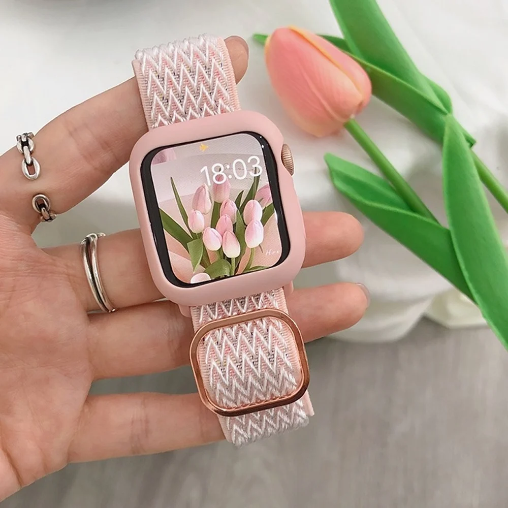 Nylon Strap for Apple watch band 44mm 45mm 41mm 40mm 49mm 42mm accessories pulseira bracelet correa iwatch series 8 7 SE 6 5 4 3