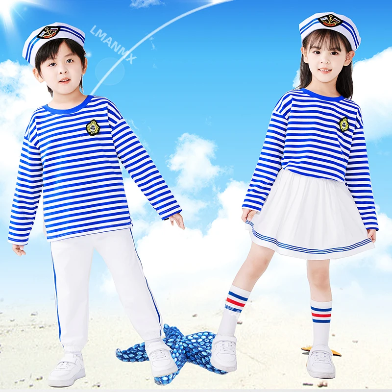 

Детский костюм черлидинга, танцевальный костюм для спортивной церемонии открытия мероприятия, костюм для хора ВМС