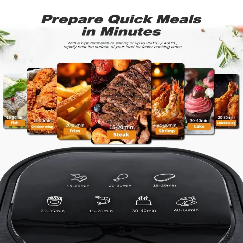 12V DC 250W 3L Portable Vehicle-Mounted Oil-Free Air Fryer for Camping & Travel view 3