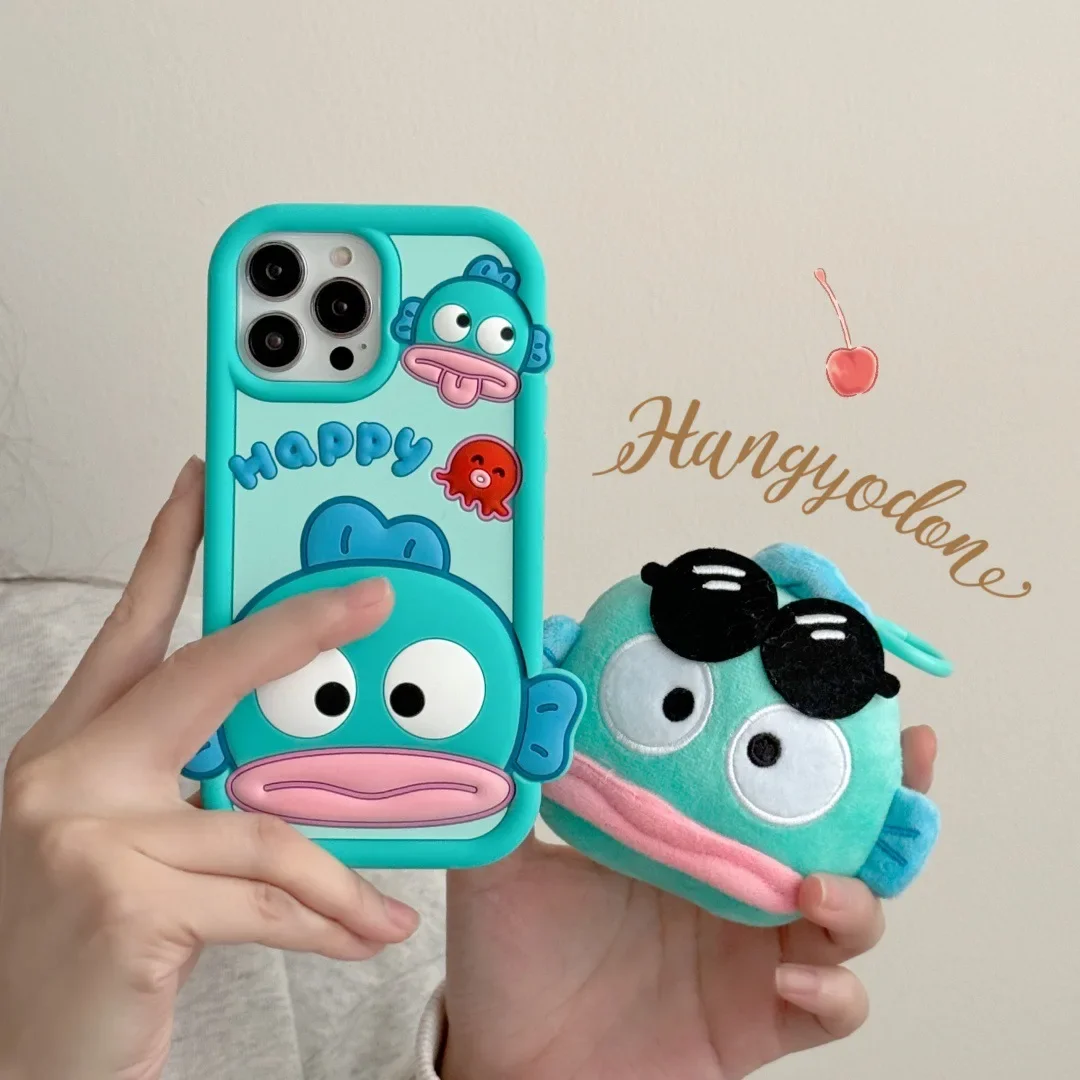 Hangyodon Suitable for IPhone 13 Mobile Phone Case Soft Silicone IPhone14/15Promax Sweet and Cute