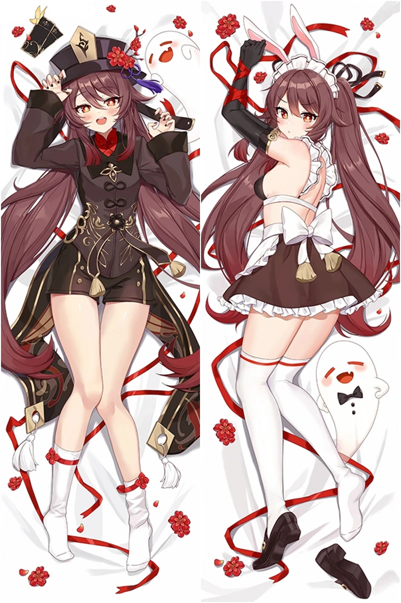 Game Impact Hu Tao Hutao Cosplay Dakimakura Pillow Case Anime Hugging Body Prop