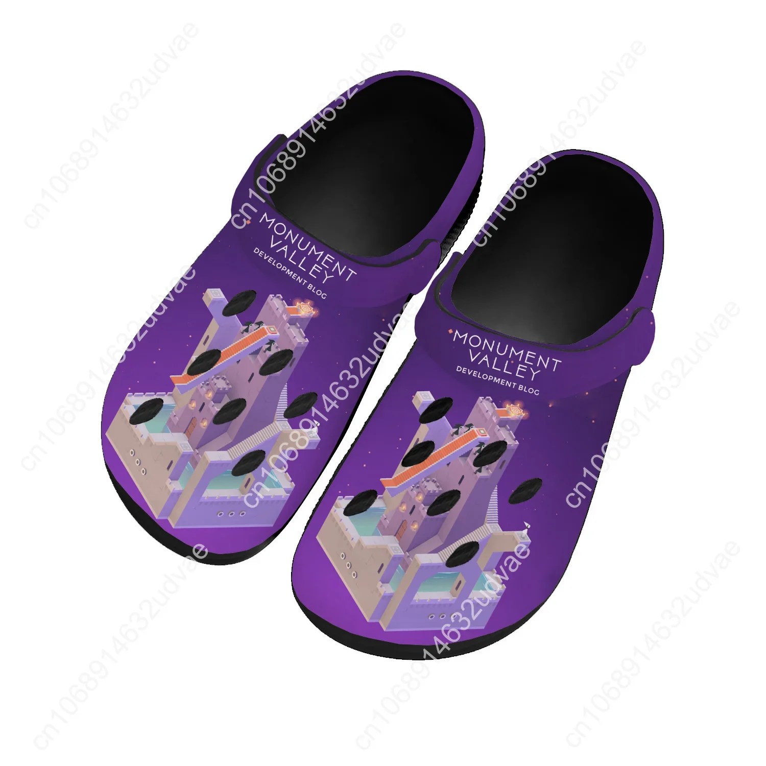 Monument Valley maison sandales personnalisées femmes adolescent mode chaussure d'eau jardin respirant confort plage trou pantoufles