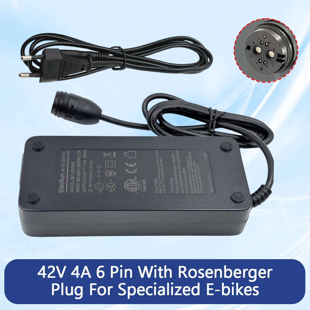 42V 4A 6‑Pin Rosenberger Charger For 36V Specialized Turbo Levo Como Kenevo E‑Bike Lithium Battery Adapter Spare Parts