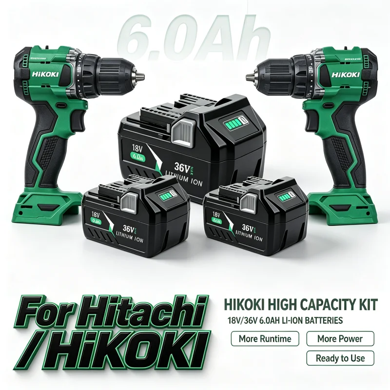 NEW 100% For HiKOKI 6.0Ah Multi Volt lithium Power Cell,Dual Voltage Design,Dependable Backup Battery For Workshop Machinery