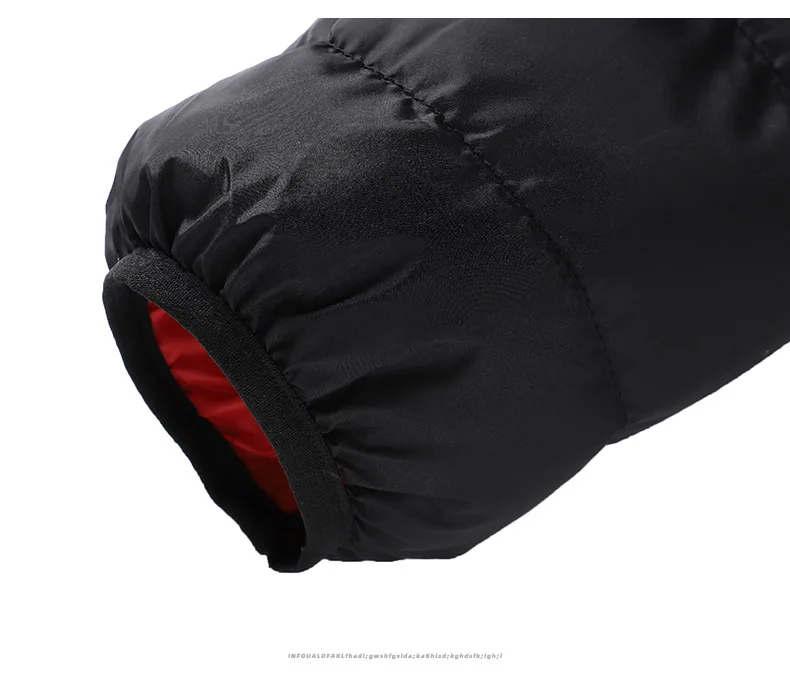 سترات قصيرة مبطنة بالقطن دافئة بسحاب للرجال في الخريف والشتاء، وسترات كاجوال سميكة للرجال مع حرف p مقاومة للرياح #6