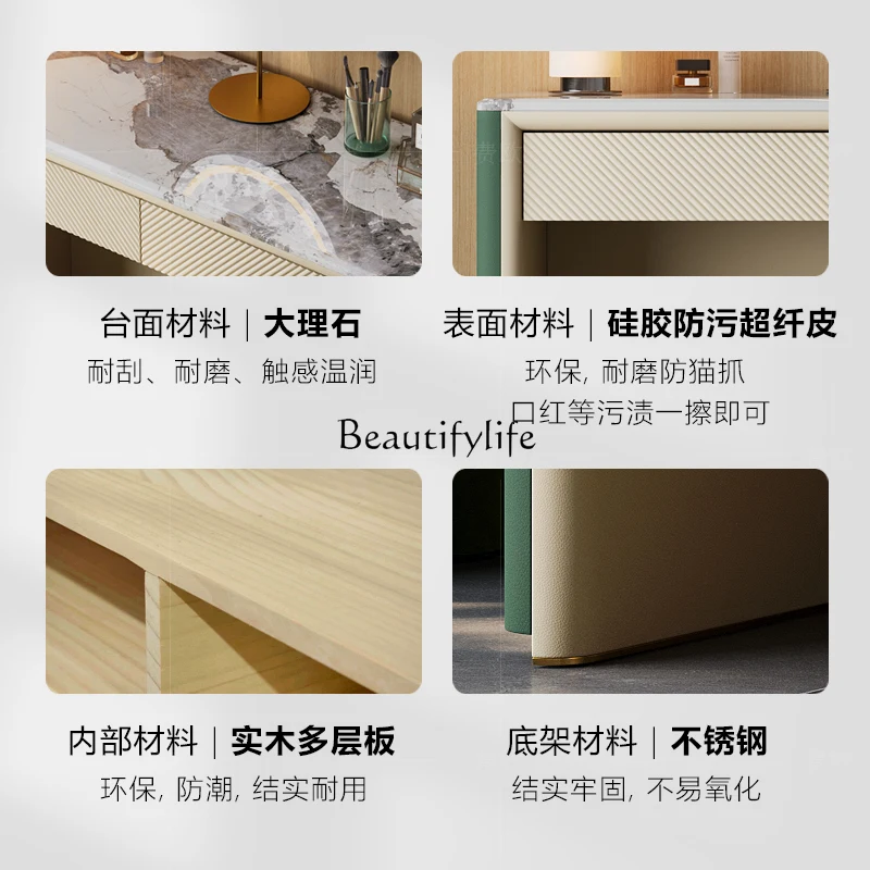 Original Italian custom high-end marble dressing table