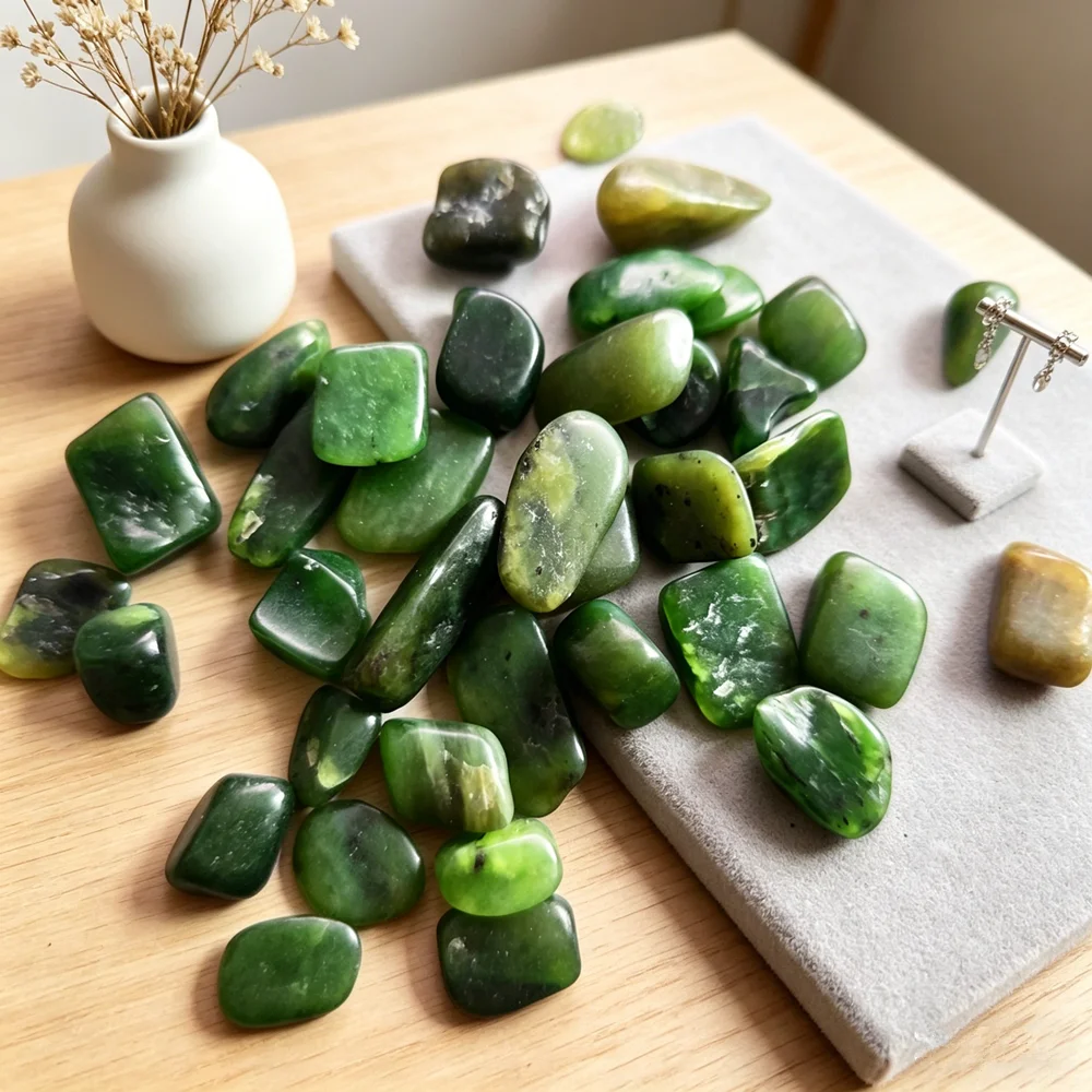 50g Natural Green Jasper Cryst - Bonsai Rock Garden 评论和价格