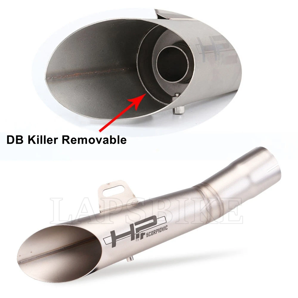 51mm Universal Motorcycle GP Exhaust Pipe Escape Moto Racing Dirt Pit Bike Muffler For R6 R3 R25 MT03 MT09 CBR600RR Ninja400 350