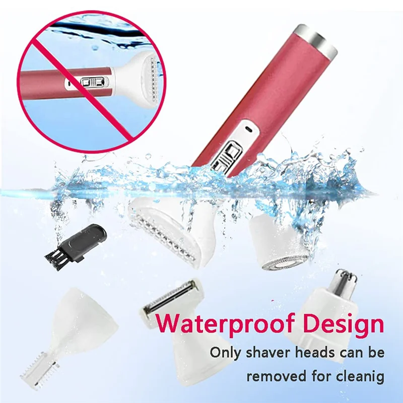 ماكينة حلاقة كهربائية A85I متعددة الوظائف 5 في 1 للنساء: ماكينة تشذيب بيكيني وإزالة شعر العانة