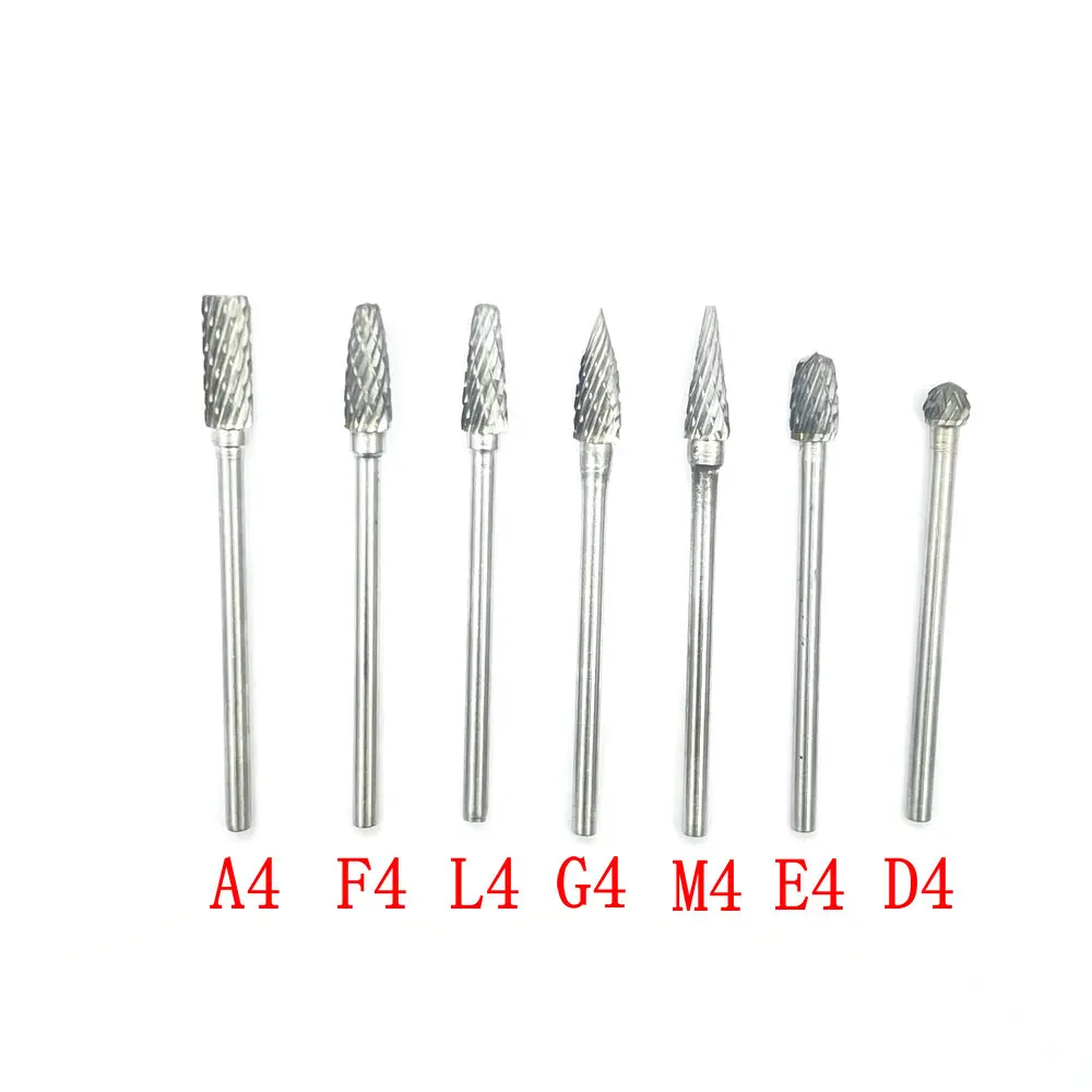 Fresa de carburo de tungsteno de acero con vástago de 2,35mm, herramienta rotativa, doble corte de diamante, herramientas de pulido Dental