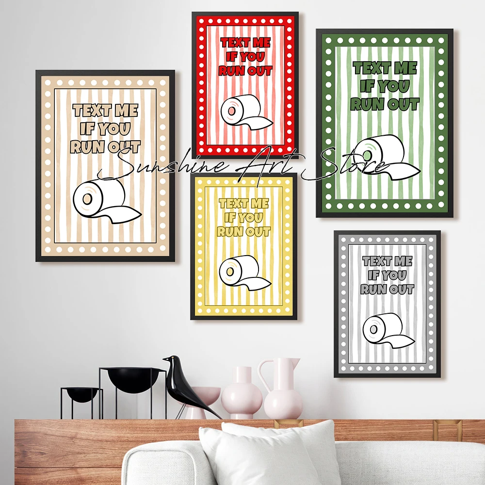 Home Bathroom Quotes - Funny Bathroom Wall Art Text Me