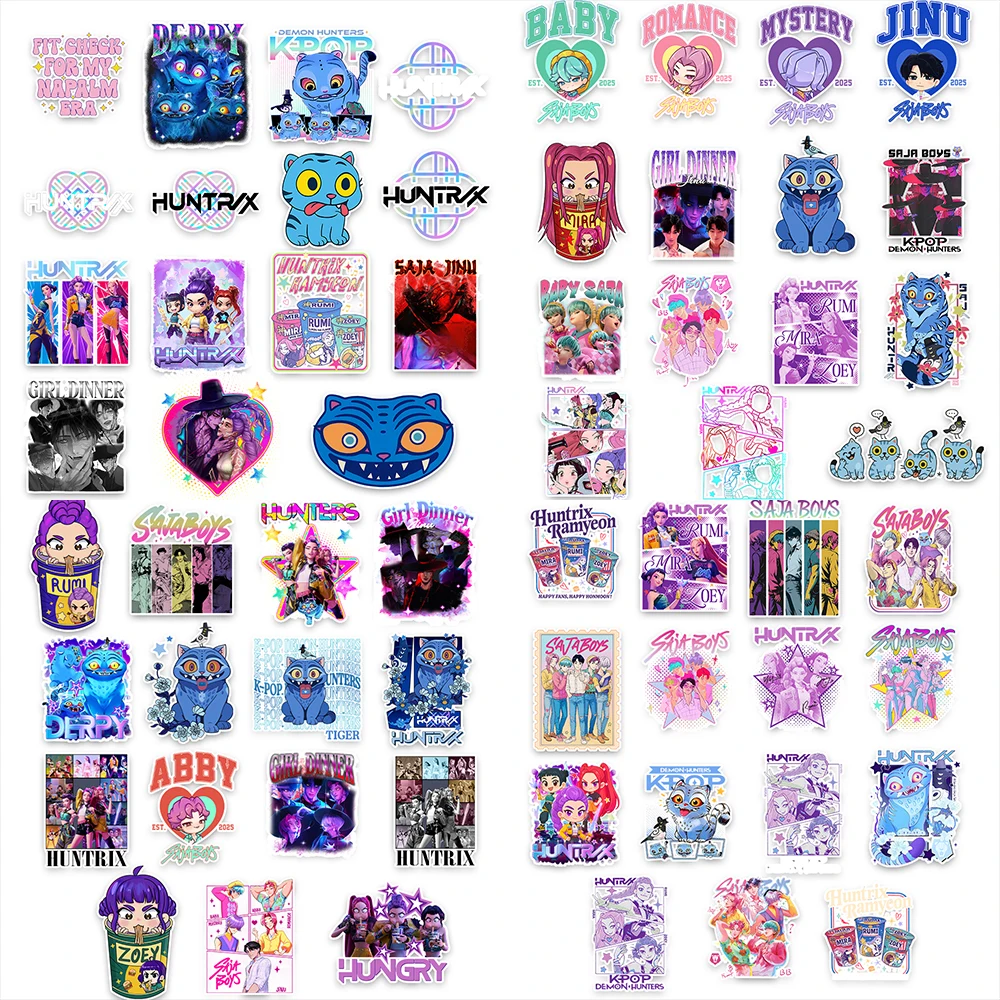

60PCS Anime KPop Demon Stickers DIY Saja Boys Rumi Graffiti Stickers Phone Guitar Laptop Suitcase Stickers Decorate Holiday Gift