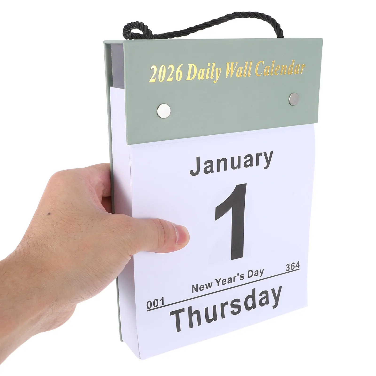 

Tear-Off Daily Wall Calendar 2026 Large Print Vertical Hanging Easy Read Planner School Home Office Study Room Holiday Birthday