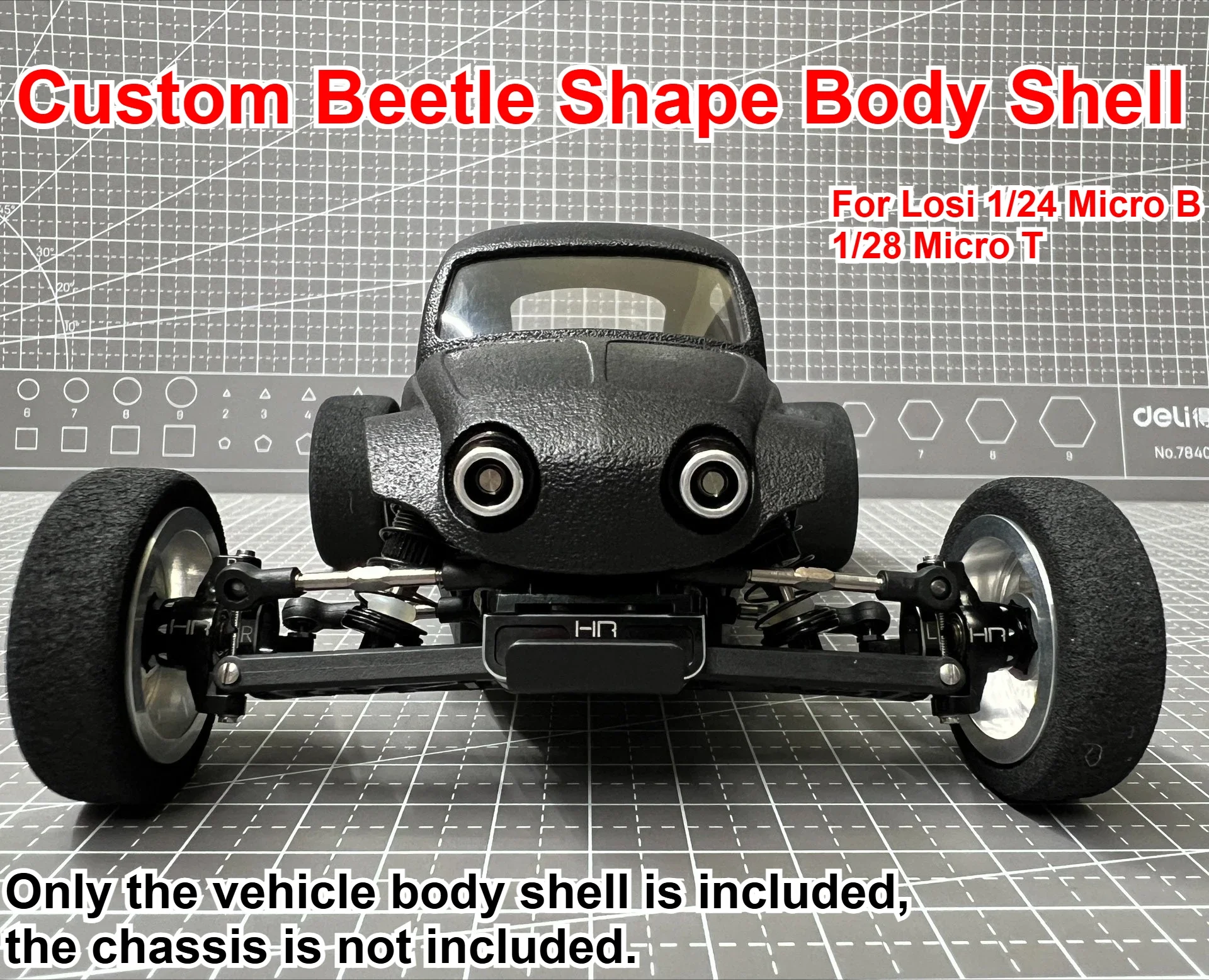 RC Offroad Racing Car Beetle Shape Body Shell For Losi 1/24 Micro B 1/28 Micro T Custom Model Number Decoration Upgrade Parts