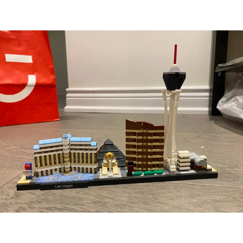 501 قطعة سلسلة الإبداعية مدينة الحلي لاس فيغاس أفق صبي فتاة لغز الجمعية اللبنات لعبة هدية عيد ميلاد