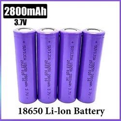 1-10pcs 3.7V 2800mAh real capacity 18650 battery lithium ion rechargeable battery for drone Led flashlight flashlight headlight