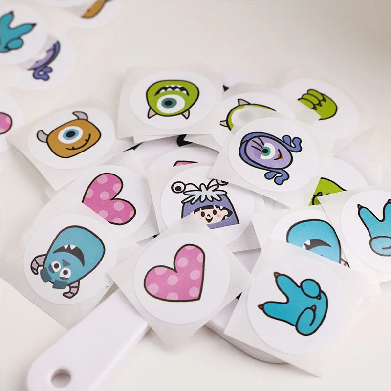 500PCS Monsters Inc Stickers Kawaii James P Sullivan Cartoon Anime Figure Envelope Sealing Children\'s Reward Decoration Sticker