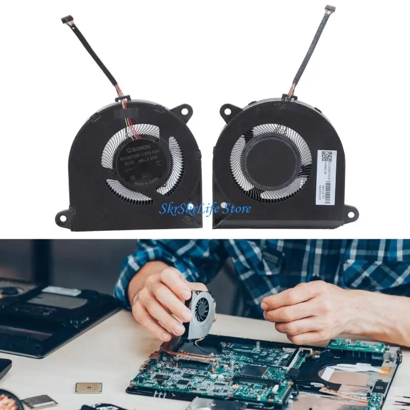 

E65E ЦП Охлаждающий вентилятор DC5V 2,5 Вт 6PIN Ноутбук ЦП Радиатор COLERS для 24-CR 27-CR N44953-001 компьютер