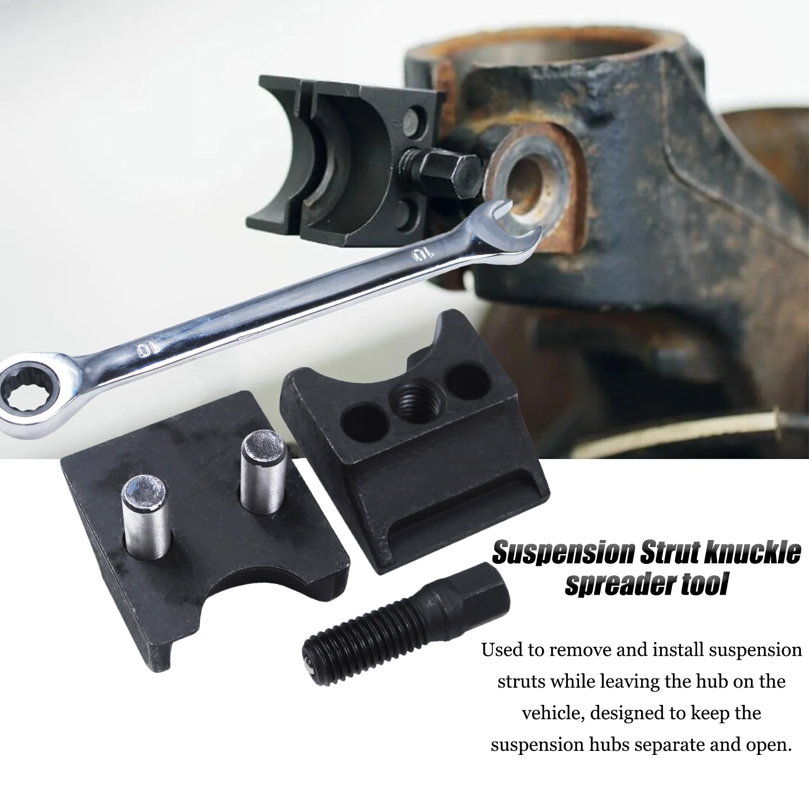 

Shock Absorber Sheep Horn Spreader Disassembly Tool - Professional Strut Compressor Disassembly Kit for Car Suspension Repair