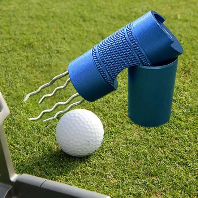 Narzędzie do naprawy ubytków w darni golfowy zielony narzędzie ze stopu aluminium przenośny widelec do pole puttingowe prezent dla kobiet na stadionie treningowym