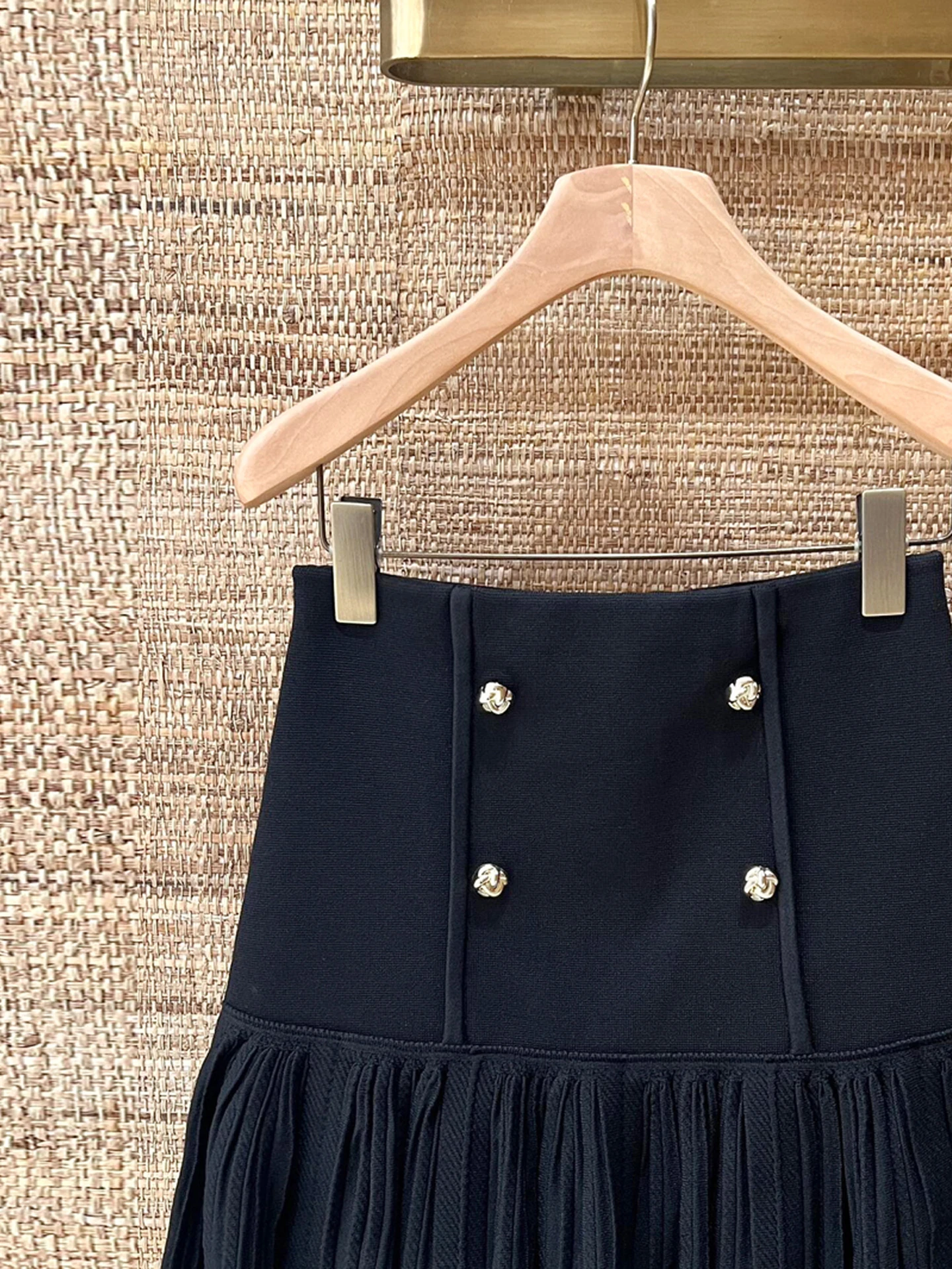 falda pada de punto de cintura alta, versátil, para mujer, verano 2025, estilo de viaje a la moda para mujer de alta g...