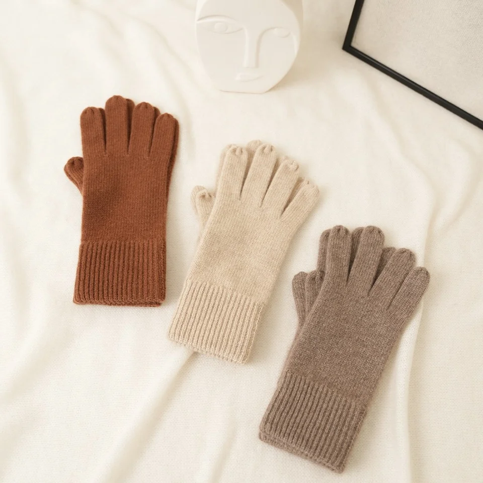 Naizaiga 100 cashmere Plain half-fingered wrist knitting winter