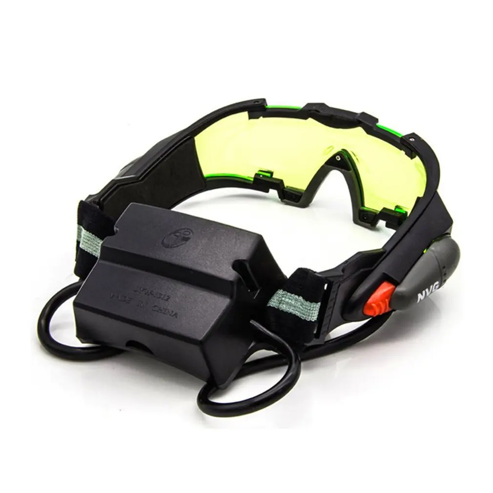 Ajustável LED Night Vision Motocicleta Goggles, Motorbike Racing, Caça Óculos, Óculos com Flip-Out Light, Windproof